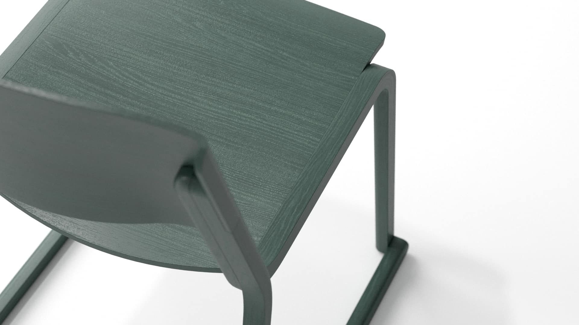 theo stackable chair dark green stain