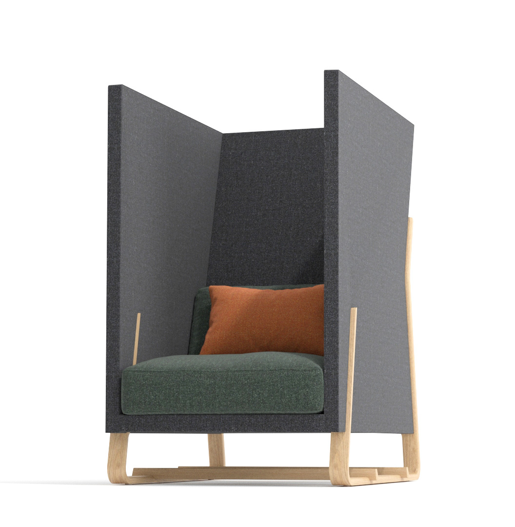 Individual private high-back booth for offices