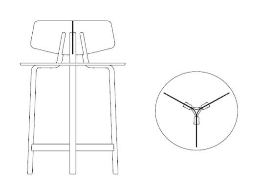 Theo Workhub Poseur Height Dims